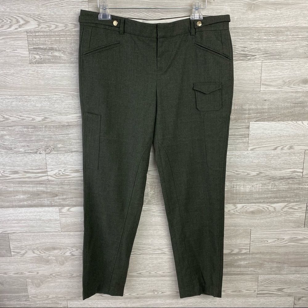 Pink Tartan Green Wool Dress pants trouser